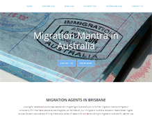 Tablet Screenshot of migrationmantra.com.au